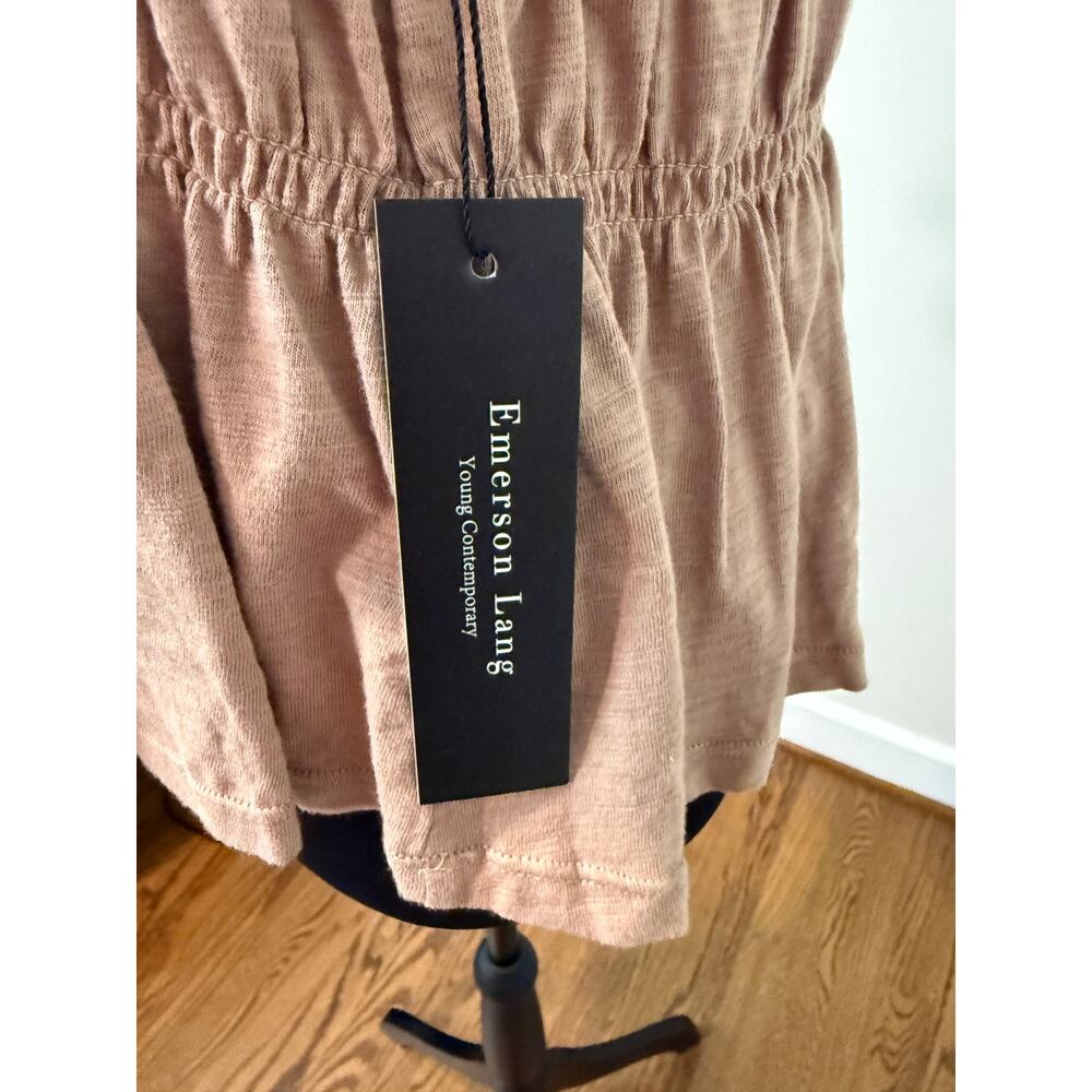 Emerson Lang Beige Ruffled Smock Top - Picture 3 of 5